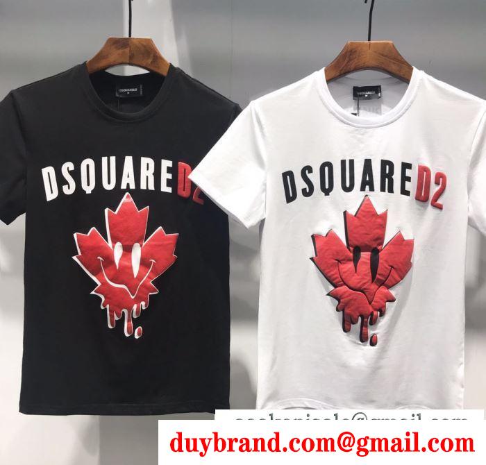 2色可選 長時間持続可能 半袖Tシャツ  今夏在庫一掃セール ディースクエアード 2019春夏人気モデル DSQUARED2 センス抜群 