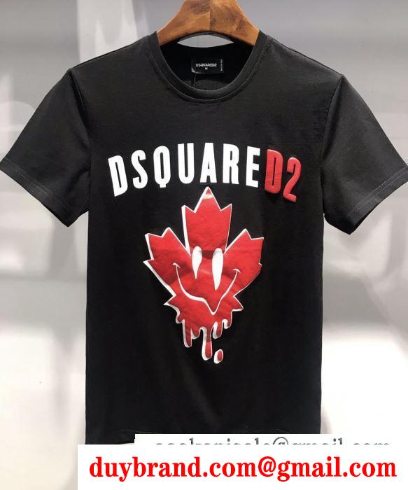 2色可選 長時間持続可能 半袖Tシャツ  今夏在庫一掃セール ディースクエアード 2019春夏人気モデル DSQUARED2 センス抜群