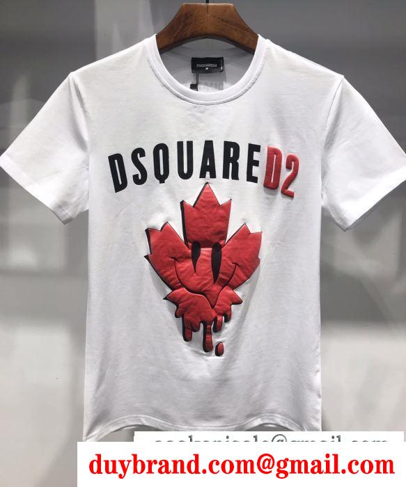 2色可選 長時間持続可能 半袖Tシャツ  今夏在庫一掃セール ディースクエアード 2019春夏人気モデル DSQUARED2 センス抜群
