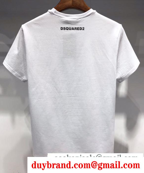 2色可選 長時間持続可能 半袖Tシャツ  今夏在庫一掃セール ディースクエアード 2019春夏人気モデル DSQUARED2 センス抜群