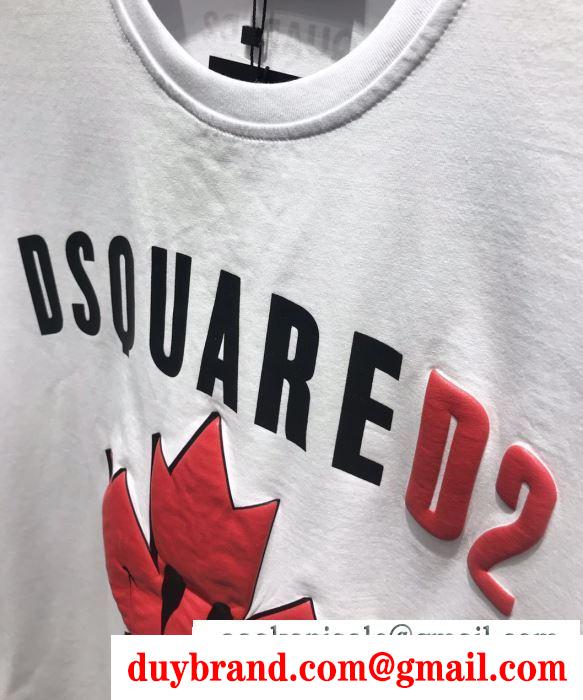 2色可選 長時間持続可能 半袖Tシャツ  今夏在庫一掃セール ディースクエアード 2019春夏人気モデル DSQUARED2 センス抜群