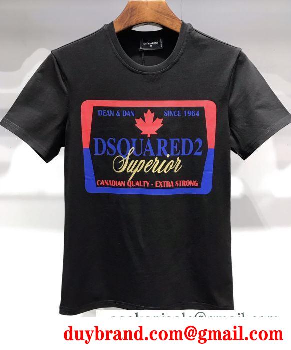 春夏欠かせない定番アイテム 半袖Tシャツ 2019年の流行る美品 2色可選 ディースクエアード 今すぐ買えちゃう！新着 DSQUARED2 大人のため上品
