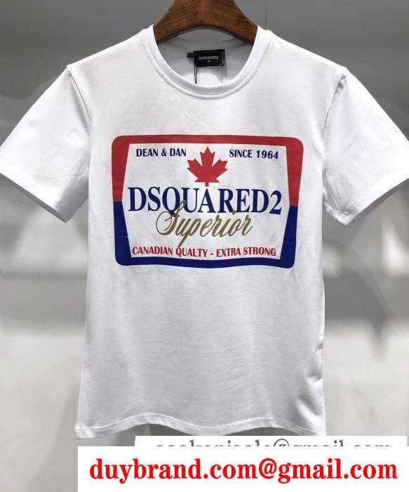 春夏欠かせない定番アイテム 半袖Tシャツ 2019年の流行る美品 2色可選 ディースクエアード 今すぐ買えちゃう！新着 DSQUARED2 大人のため上品