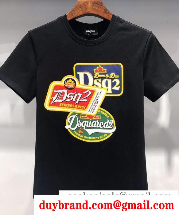 半袖Tシャツ 2019年春夏コレクションに見る 2色可選 セレブも夢中ブランド新作 ディースクエアード 春夏トレンド先取り DSQUARED2