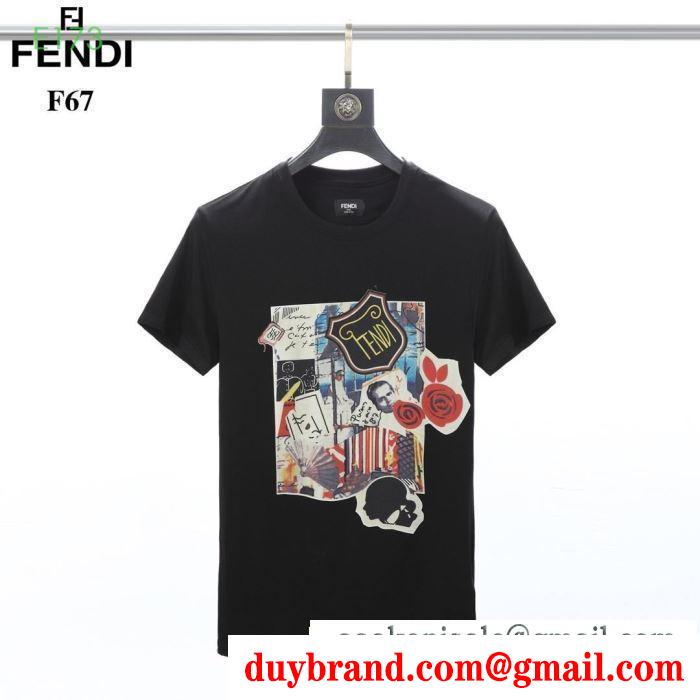 今やセレブ御用達で大人気の 半袖Tシャツ  フェンディ呼び声が高い新名品  FENDI 19年春夏トレンドアイテムを先取り 2色可選