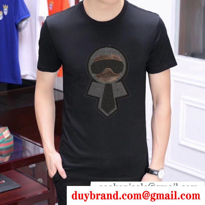 素敵なコーデは大注目 半袖Tシャツ 2019SSトレンドのチェック 大活躍間違いなしの新着FENDI 素晴らしい春夏の新作 2色可選