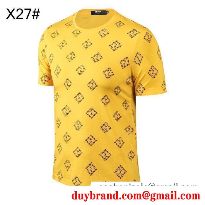半袖Tシャツ 春夏シーズン継続トレンド新着 フェンディ 2019SS新ブーム FENDI 今季は色を使った注目新品 3色可選 人気にも火をつけて