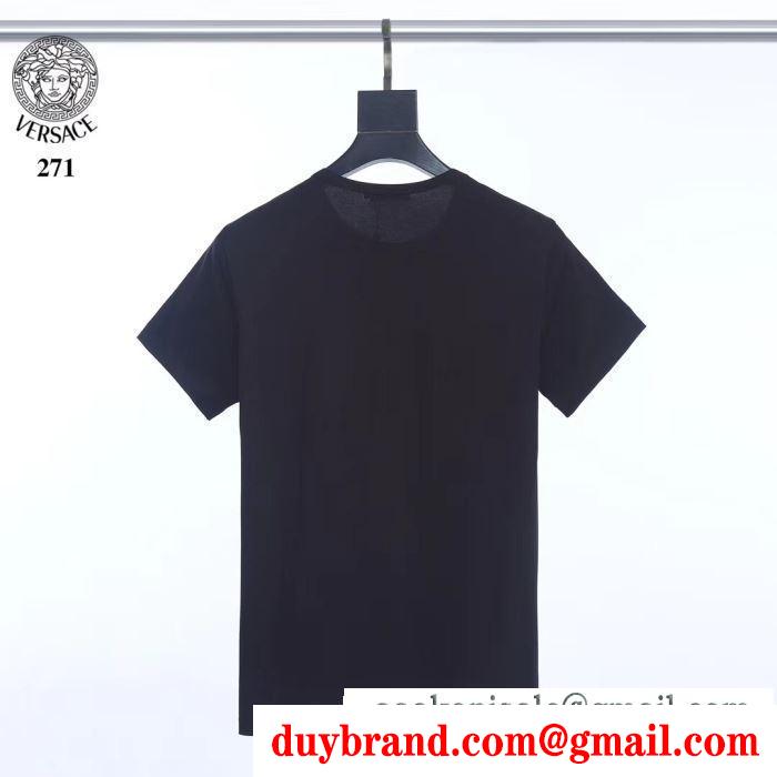 リラックスした雰囲気に ヴェルサーチtシャツ/半袖 3色可選 2019ss versace 素敵カジュアル春夏新品