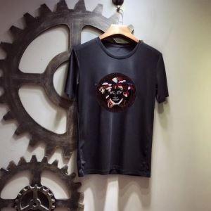 Làm phong phú một ấn tượng thú vị Versace Versace 2 -Molored T -shirt/Short Sleeve 2019 Xu hướng mùa xuân/Mùa hè Xu hướng phổ biến item_ Versace Versace_ Thương hiệu giá rẻ (Lớp lớn nhất của )