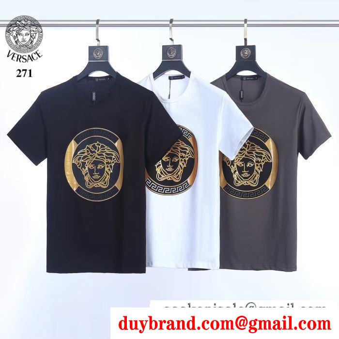 VERSACE 今季のベスト新作 tシャツ/半袖 ヴェルサーチ 2019ss 3色可選 素晴らしい春夏の新作