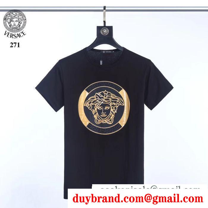 VERSACE 今季のベスト新作 tシャツ/半袖 ヴェルサーチ 2019ss 3色可選 素晴らしい春夏の新作