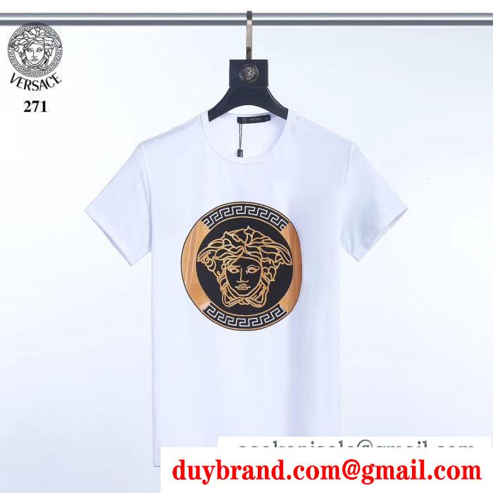 VERSACE 今季のベスト新作 tシャツ/半袖 ヴェルサーチ 2019ss 3色可選 素晴らしい春夏の新作