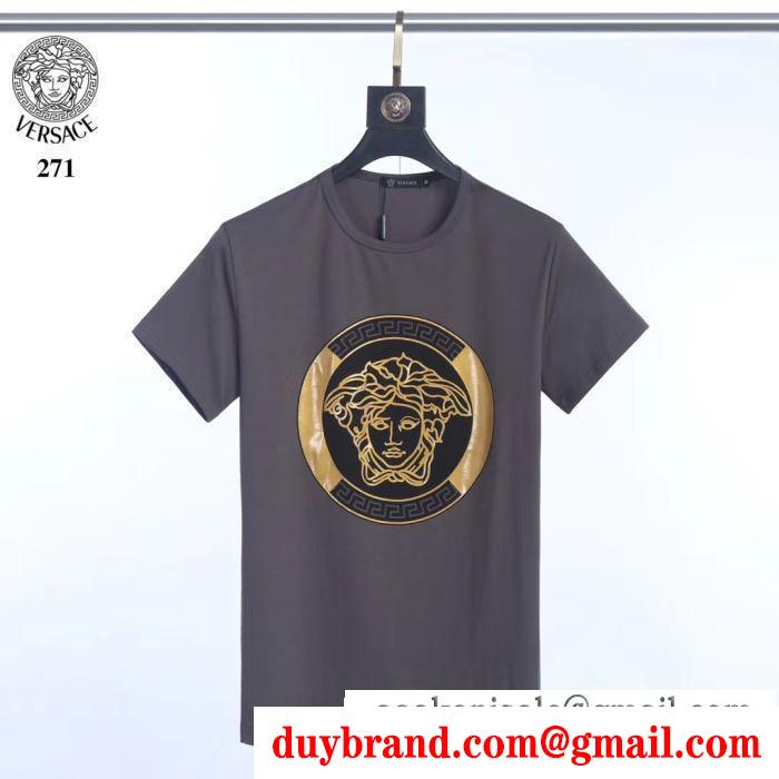 VERSACE 今季のベスト新作 tシャツ/半袖 ヴェルサーチ 2019ss 3色可選 素晴らしい春夏の新作