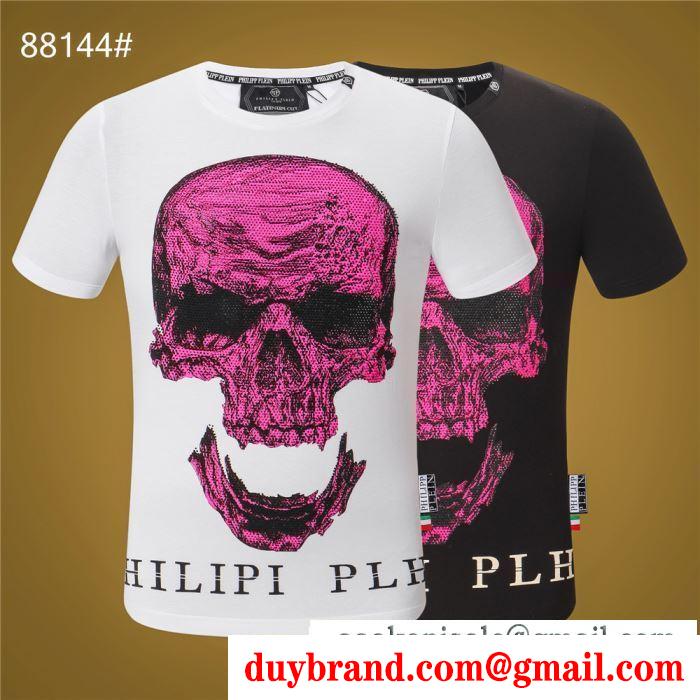 2色可選フィリッププレイン philipp plein《2019年》今、注目のストリート tシャツ/半袖 カジュアルで気分爽快