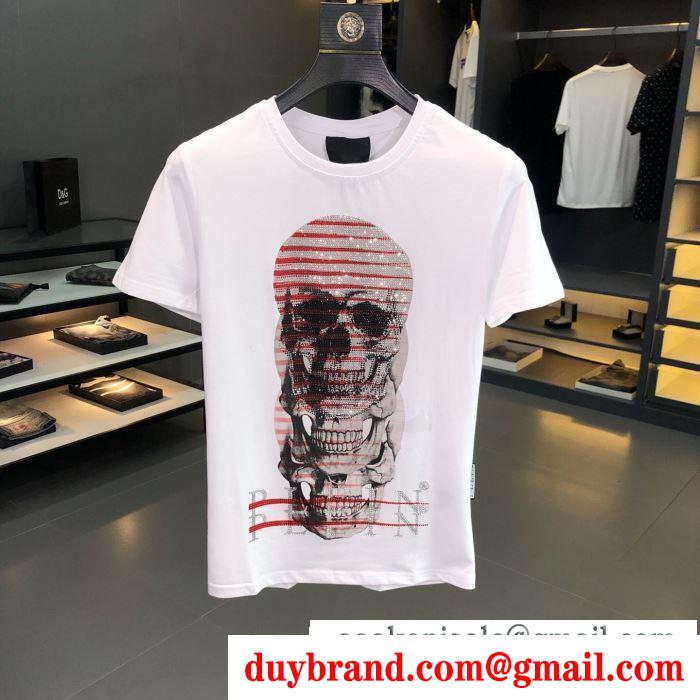PHILIPP plein tシャツ/半袖 2色可選 夏に良く似合うちょっと新品 フィリッププレイン 2019春夏は人気定番