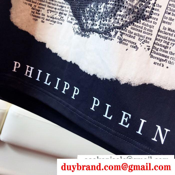 今年マスト tシャツ/半袖 2色可選フィリッププレイン 2019ss philipp plein海外セレブは大人気
