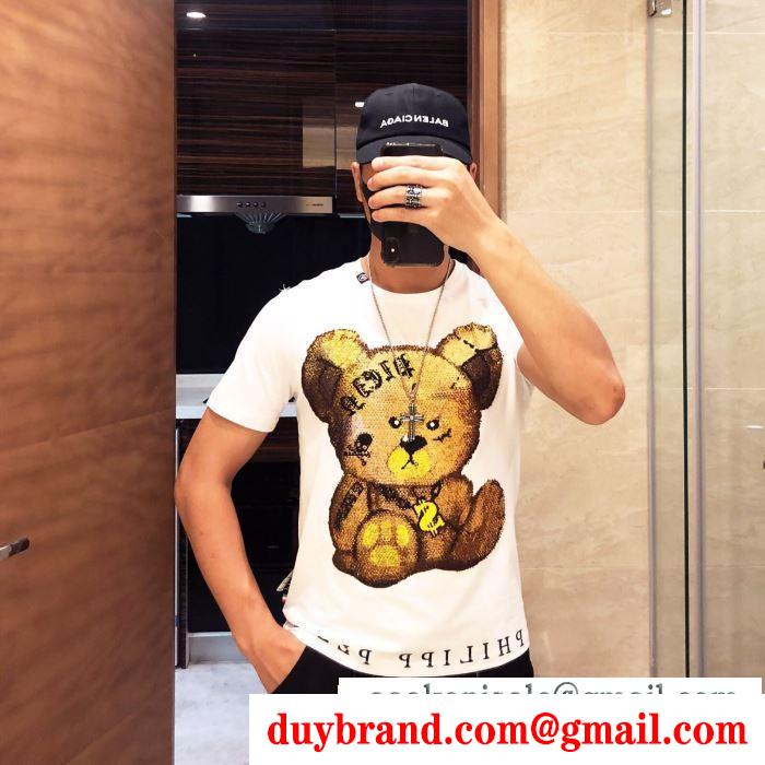 幅広い着ができる優れた philipp plein tシャツ/半袖 vip 先行セール2019年夏 2色可選フィリッププレイン