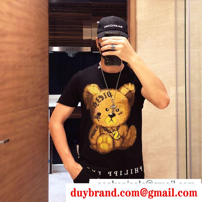 幅広い着ができる優れた philipp plein tシャツ/半袖 vip 先行セール2019年夏 2色可選フィリッププレイン