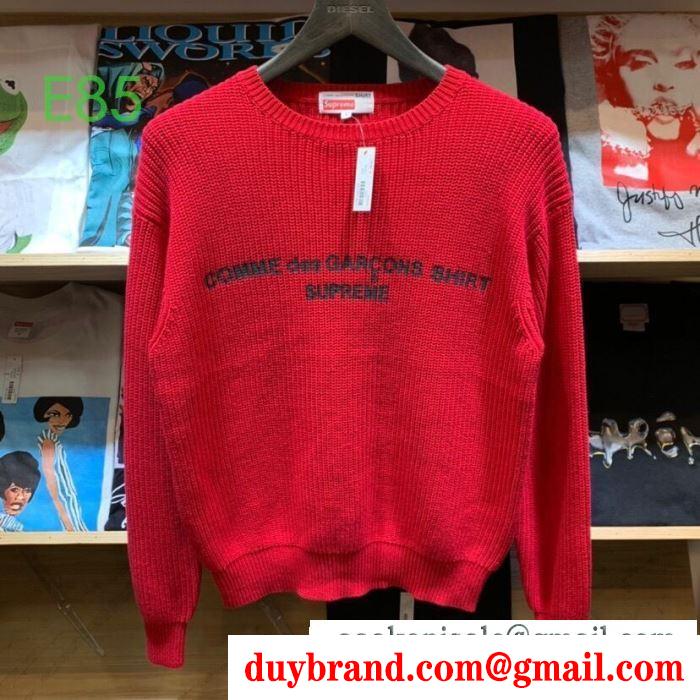 2019秋冬最重要アイテム 冬ムードを盛り上げる プルオーバーパーカーsupreme x comme des garons shirt sweater 3色可選
