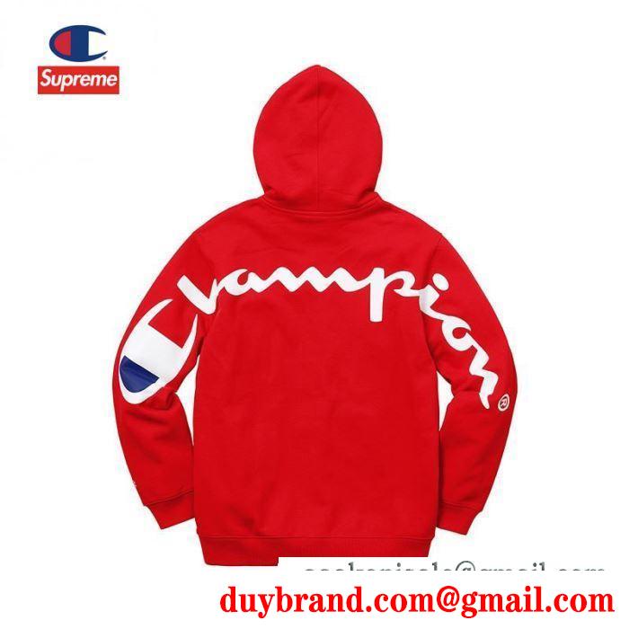 防寒とおしゃれを両立させるコーデ supreme x champion 19aw hooded sweatshirt 4色可選 パーカー トレンド入り確実最新コレクション