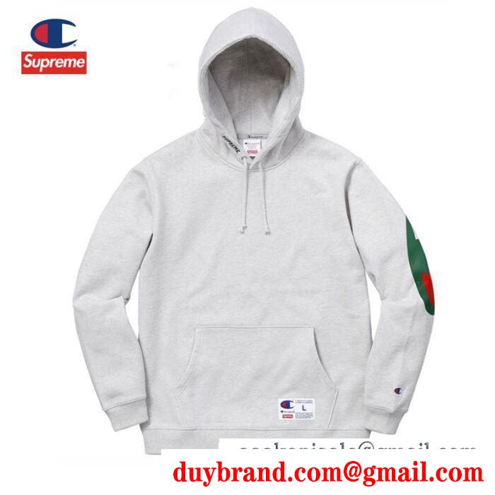 防寒とおしゃれを両立させるコーデ supreme x champion 19aw hooded sweatshirt 4色可選 パーカー トレンド入り確実最新コレクション
