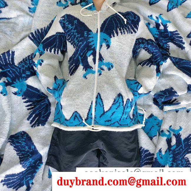 秋から大活躍 パーカー 活躍するトレンドアイテム 2019トレンドアイテム激安 supreme eagle hooded zip up sweater