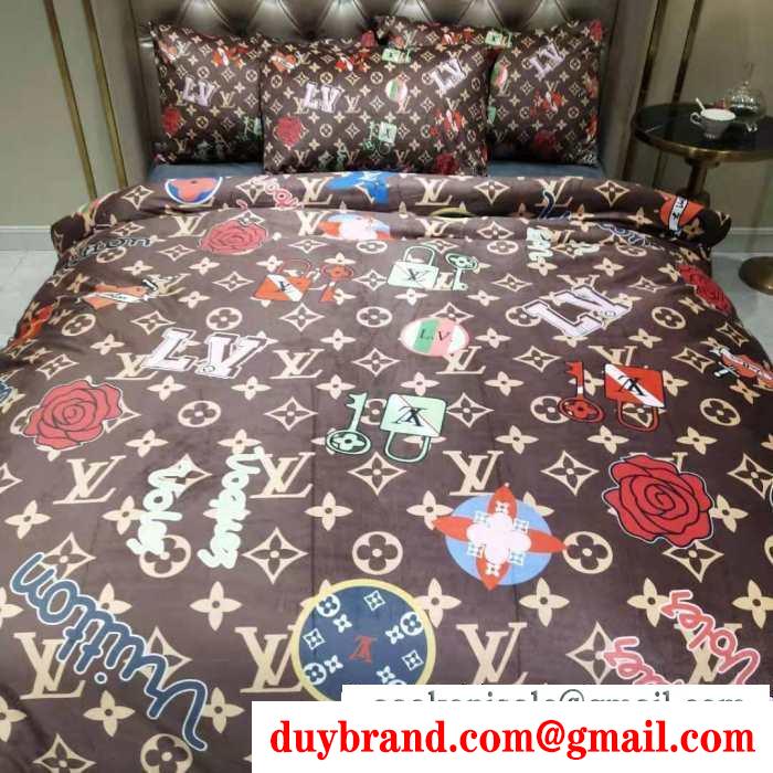 ルイ ヴィトン louis vuitton 寝具4点セット 2019年秋冬最新のトレンド 秋冬ナチュラルコーデに大活躍