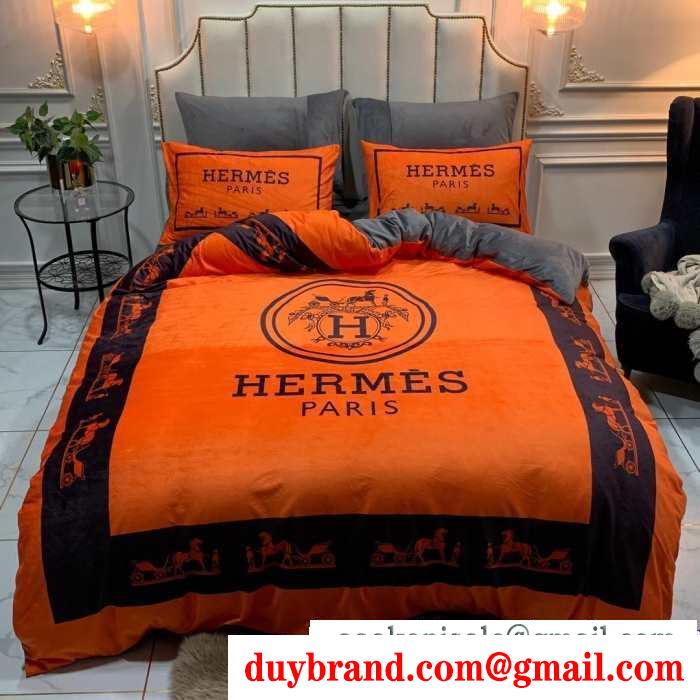 2019秋冬の必需品 エルメス hermes 寝具4点セット 秋冬にぴったりトレンドな着こなし