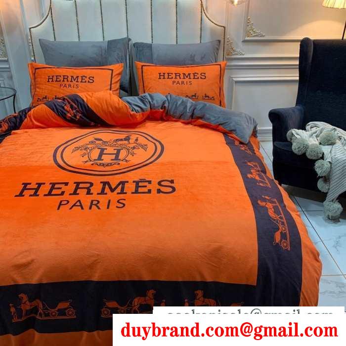 2019秋冬の必需品 エルメス hermes 寝具4点セット 秋冬にぴったりトレンドな着こなし