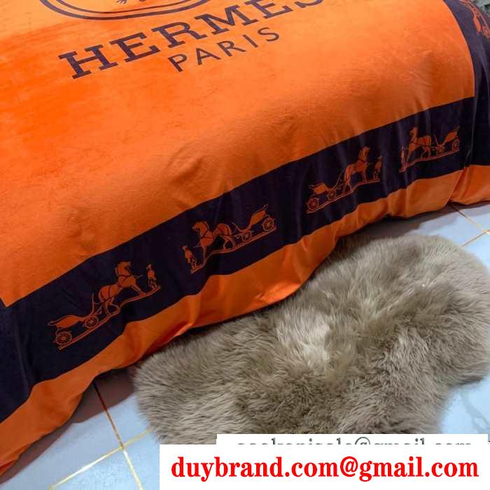 2019秋冬の必需品 エルメス hermes 寝具4点セット 秋冬にぴったりトレンドな着こなし