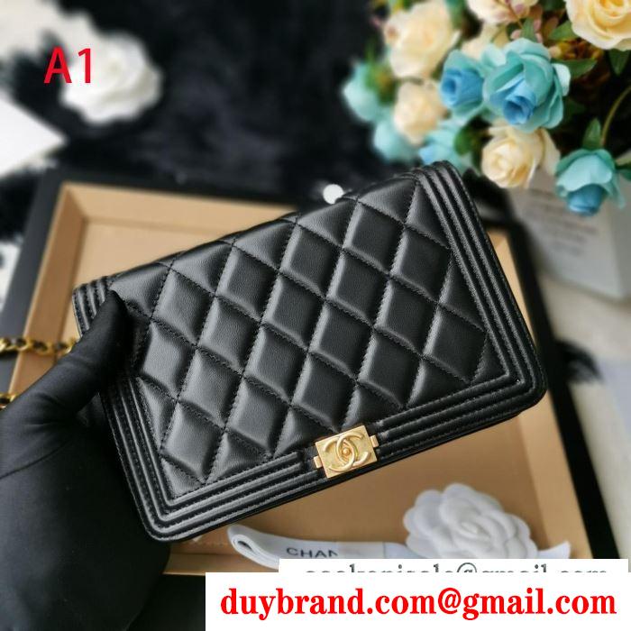 秋冬コーデに合わせやすい  chanel 斜め掛けバッグ 4色可選 2019秋冬におすすめ着こなし