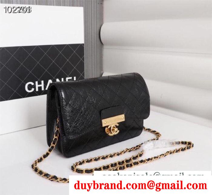 2019秋冬におすすめ着こなし 冬ファッションと相性抜群  chanel 斜め掛けバッグ 多色可選