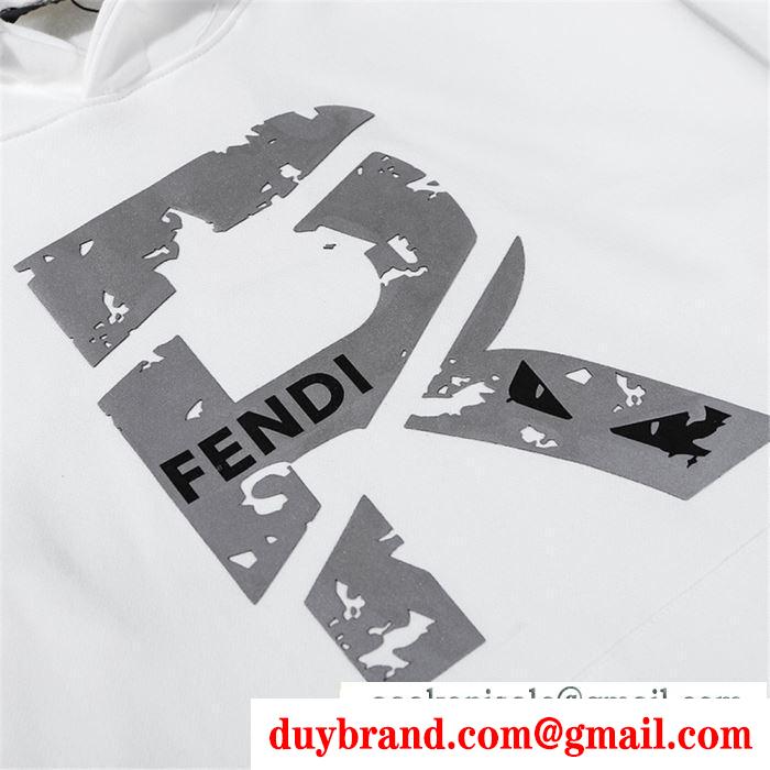 パーカー 冬のお洒落を楽しむ フェンディ 2019秋冬におしゃれな着こなし FENDI この秋で旬のスタイルを楽しむ 3色可選 冬ムードを盛り上げる