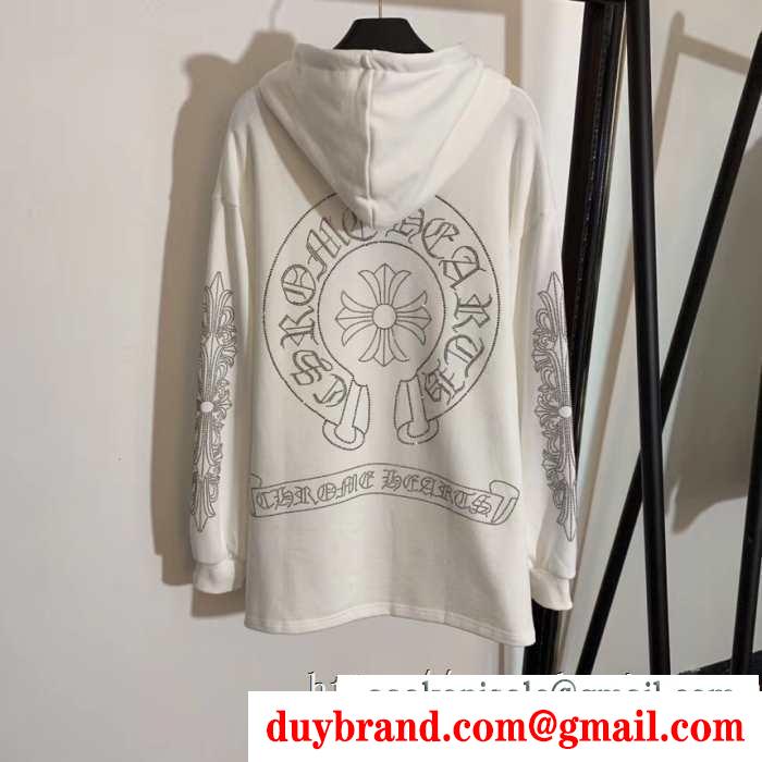 2019秋冬におしゃれな着こなしクロムハーツ chrome hearts パーカー 2色可選 冬の最旬コーデに仕上げる