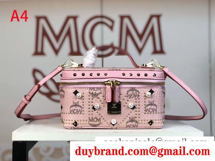 2019秋冬におすすめ着こなし エムシーエム mcm ハンドバッグ 4色可選 秋冬っぽいスタイルを作り出す