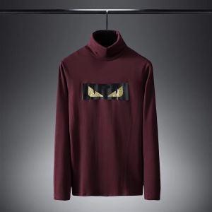 Fendi Fendi Long Sleeve T -Shirt Tiêu chuẩn thời trang mùa đông 2019 Trang phục thời trang vào mùa thu / mùa đông