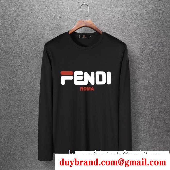 2019年秋冬最新のトレンド フェンディ fendi 長袖tシャツ 4色可選 季節を感じた秋冬ファッション