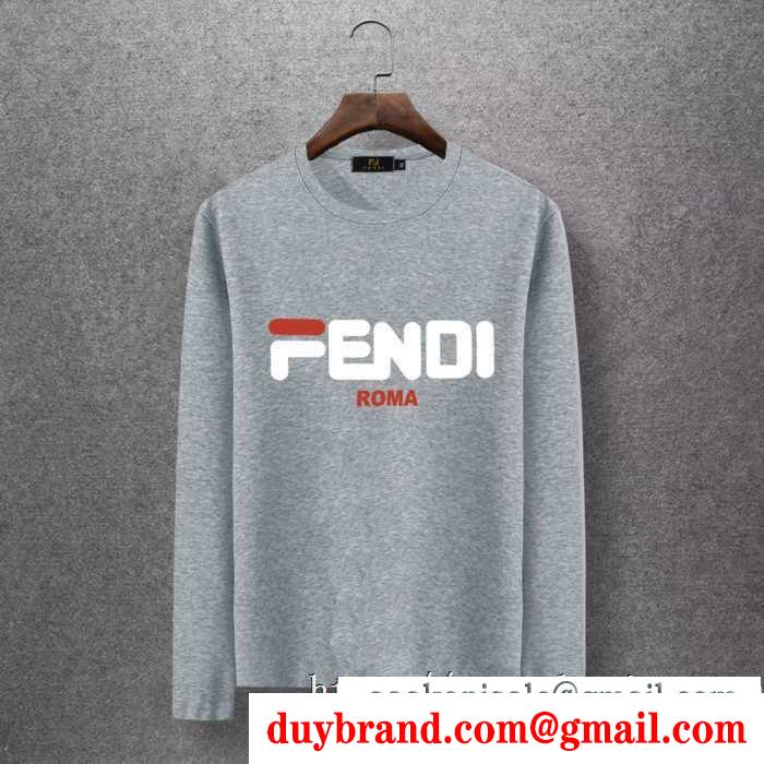 2019年秋冬最新のトレンド フェンディ fendi 長袖tシャツ 4色可選 季節を感じた秋冬ファッション