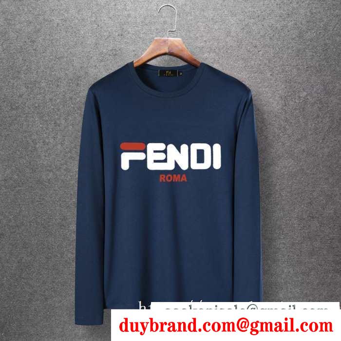 2019年秋冬最新のトレンド フェンディ fendi 長袖tシャツ 4色可選 季節を感じた秋冬ファッション