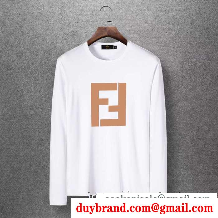 4色可選 長袖tシャツ 秋冬おしゃれをより楽しませる 2019秋冬の必需品 フェンディ fendi