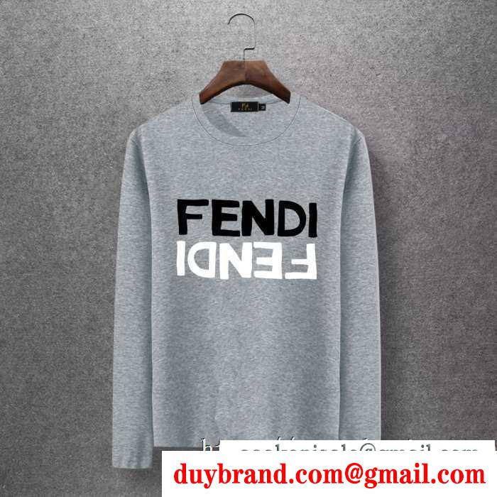 今年の秋冬のトレンドも意識 2019秋冬におすすめ着こなし フェンディ fendi 長袖tシャツ 4色可選