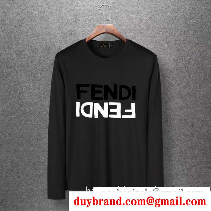 今年の秋冬のトレンドも意識 2019秋冬におすすめ着こなし フェンディ fendi 長袖tシャツ 4色可選
