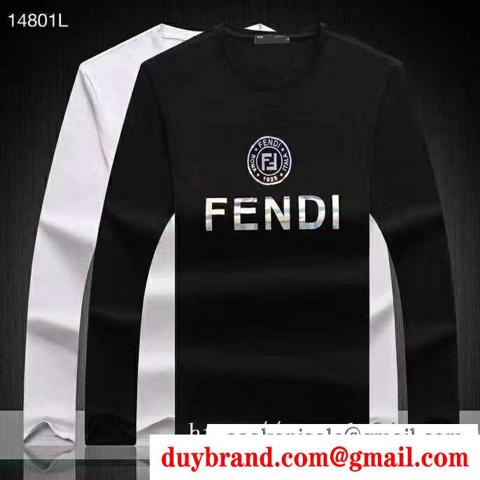 フェンディ fendi 長袖tシャツ 2色可選 秋冬ナチュラルコーデに大活躍 2019秋冬におしゃれな着こなし