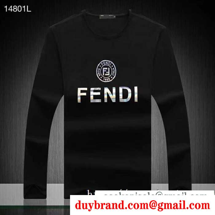 フェンディ fendi 長袖tシャツ 2色可選 秋冬ナチュラルコーデに大活躍 2019秋冬におしゃれな着こなし