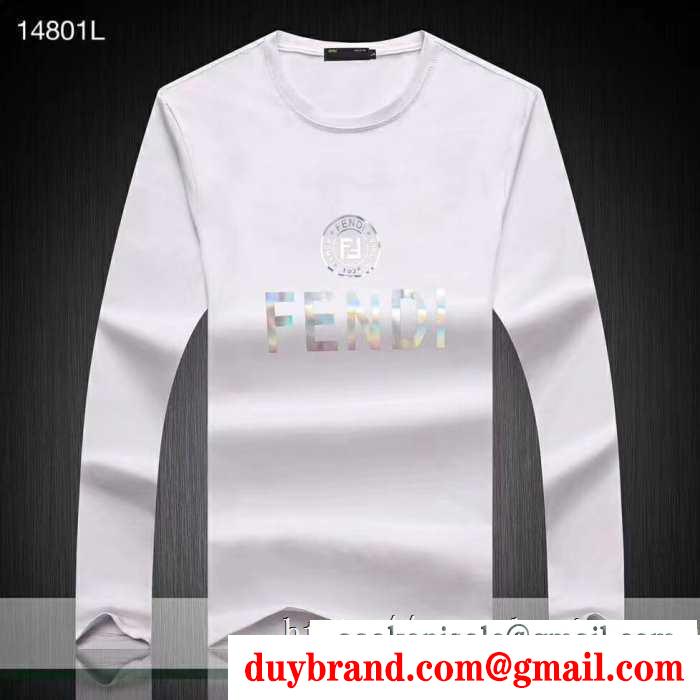 フェンディ fendi 長袖tシャツ 2色可選 秋冬ナチュラルコーデに大活躍 2019秋冬におしゃれな着こなし