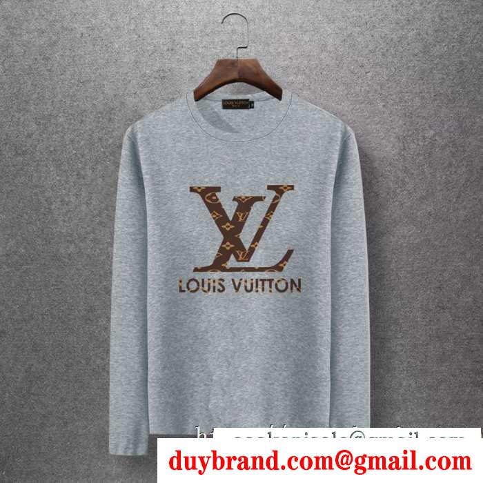 2019秋冬におすすめ着こなし 季節を感じた秋冬ファッション ルイ ヴィトン louis vuitton 長袖tシャツ 4色可選
