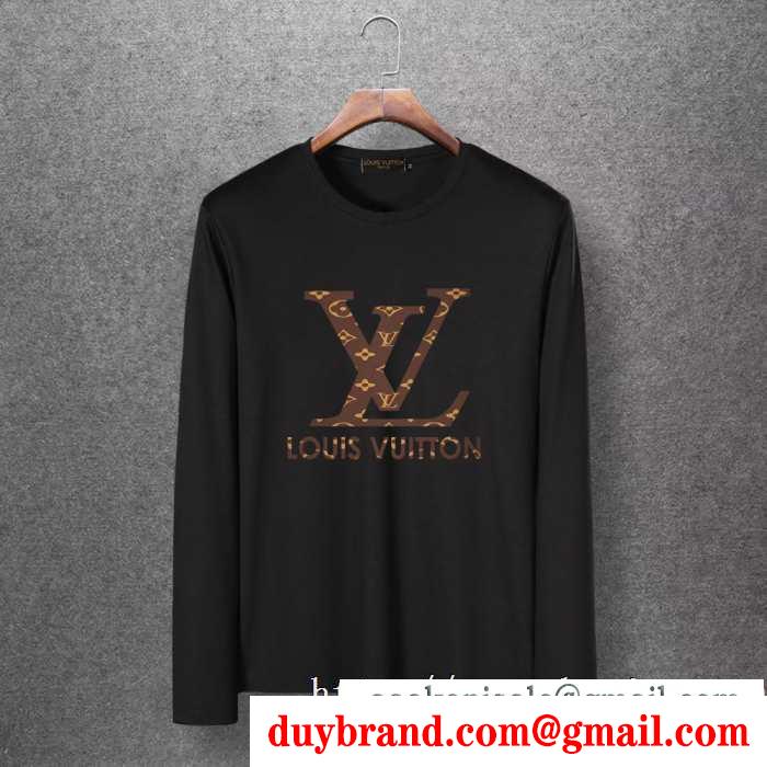 2019秋冬におすすめ着こなし 季節を感じた秋冬ファッション ルイ ヴィトン louis vuitton 長袖tシャツ 4色可選