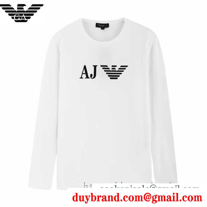 2019秋冬の必需品 アルマーニ armani 長袖tシャツ 3色可選 簡単に秋冬の季節感をアップ