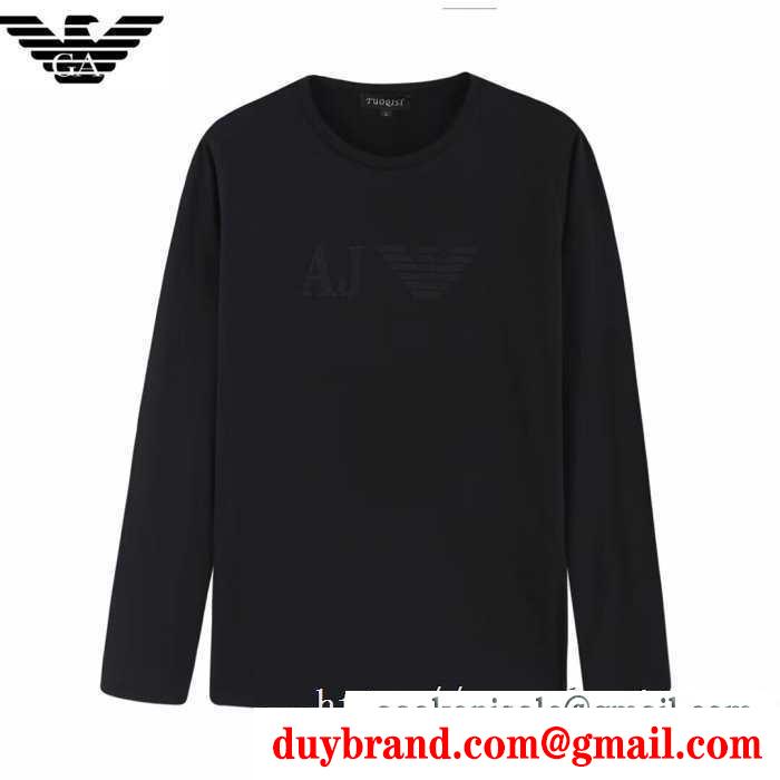2019秋冬の必需品 アルマーニ armani 長袖tシャツ 3色可選 簡単に秋冬の季節感をアップ