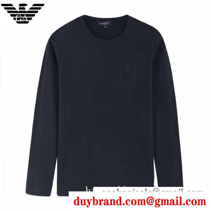 着回し力の高いが魅力 2019年秋冬最新のトレンド アルマーニ armani 長袖tシャツ 3色可選